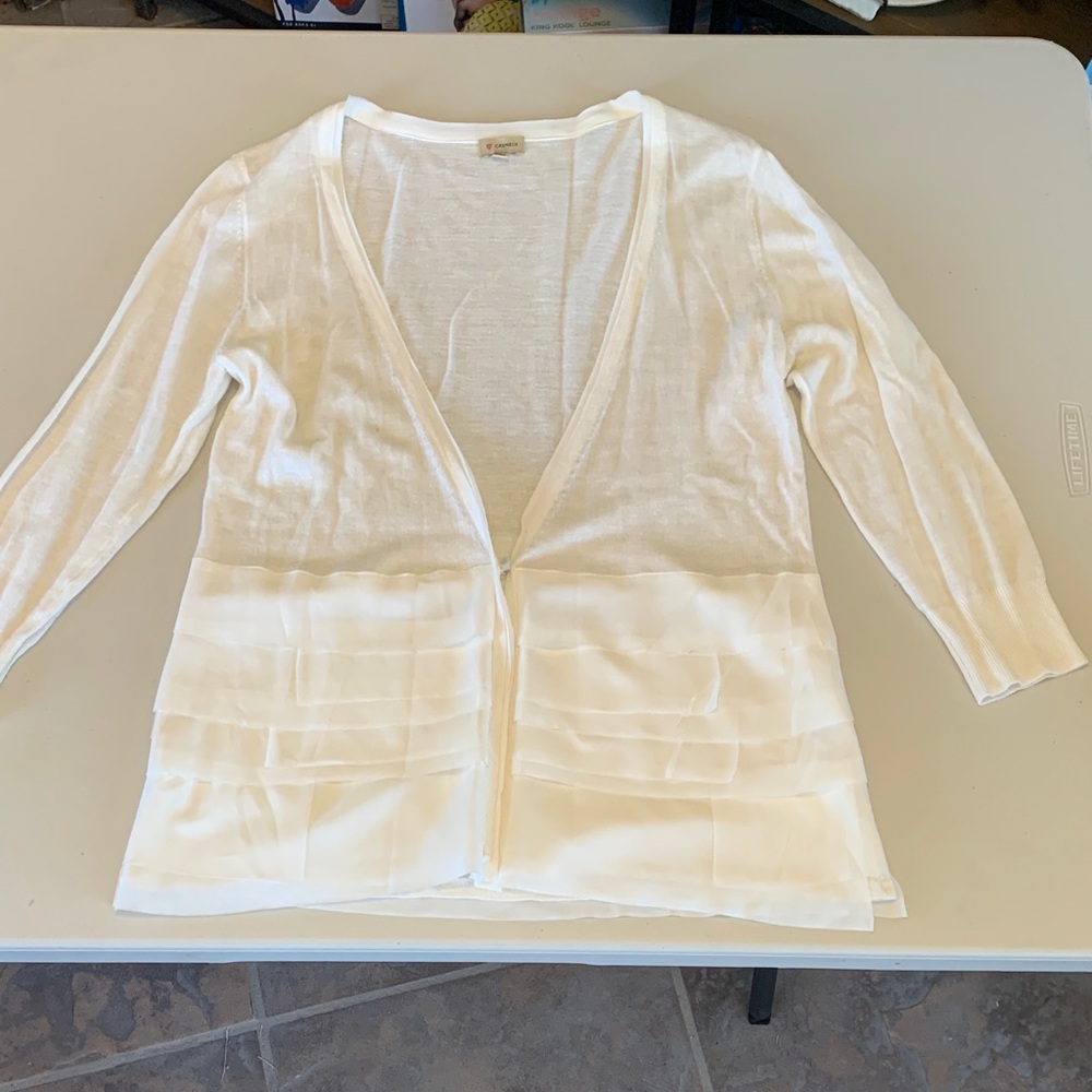 Daniel Cremieux Cream Knit Top